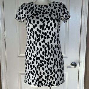 H&M Black and white polka dot print dress SZ xs